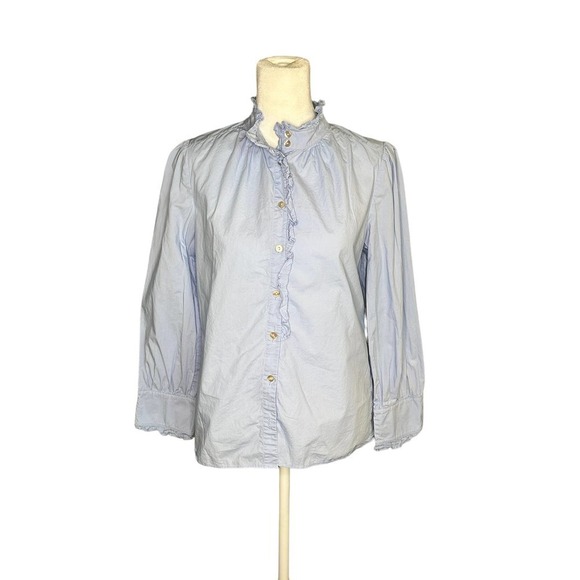 REBECCA Taylor Light Blue Blouse Size 2 - Picture 1 of 11